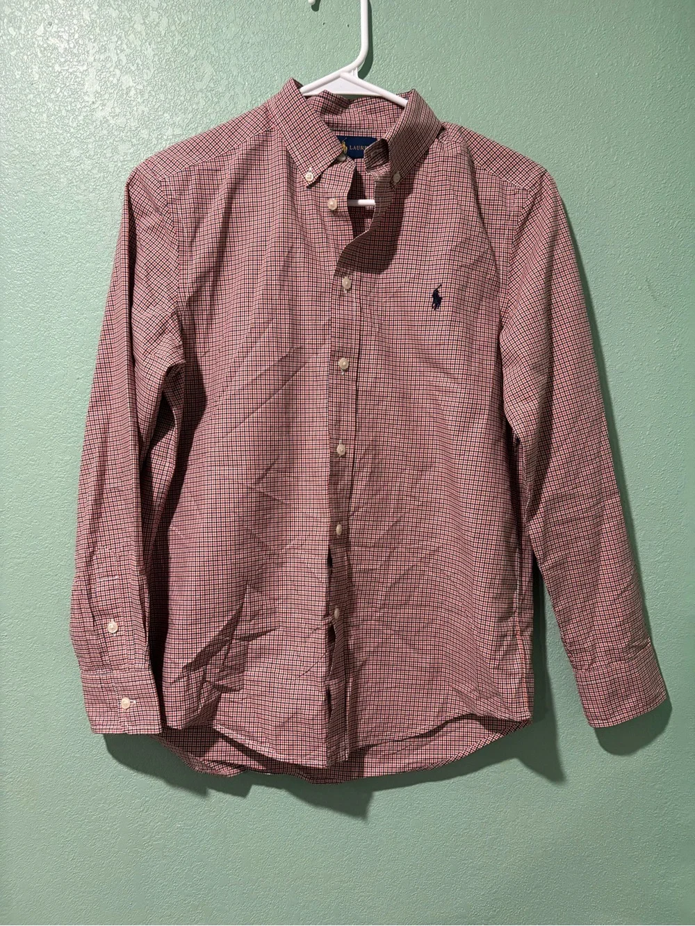 Ralph Lauren Red Multi-Check Button-Down Shirt